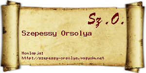 Szepessy Orsolya névjegykártya