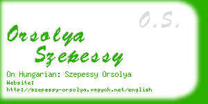 orsolya szepessy business card